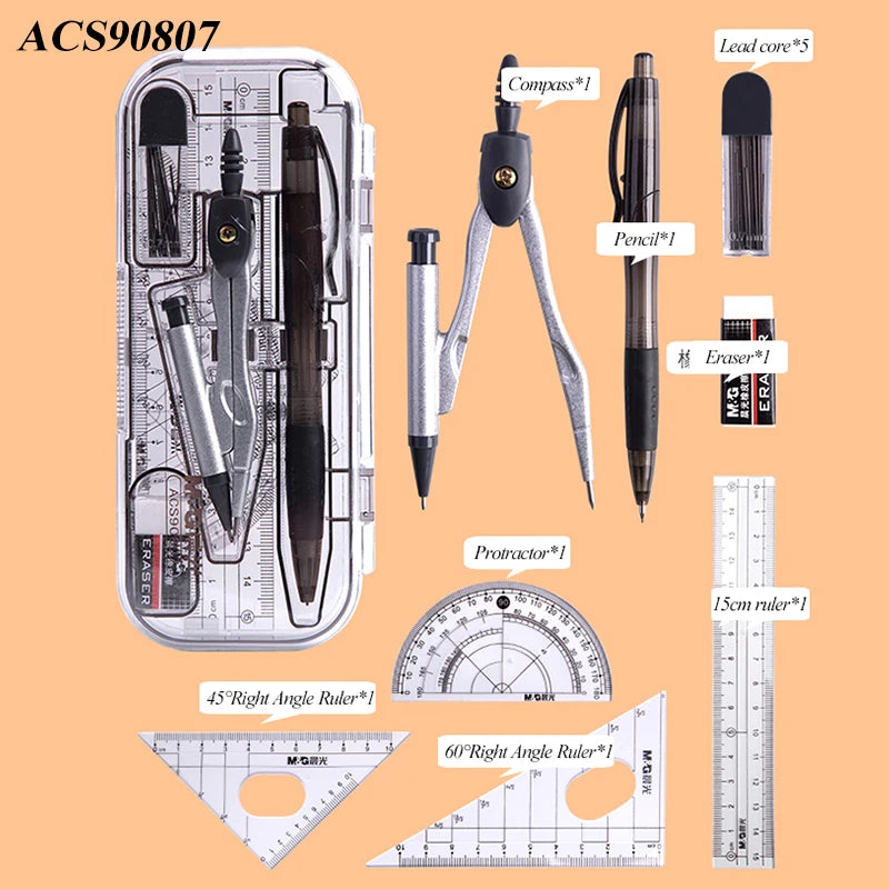 8 Pcs/Set Compass Ruler Set