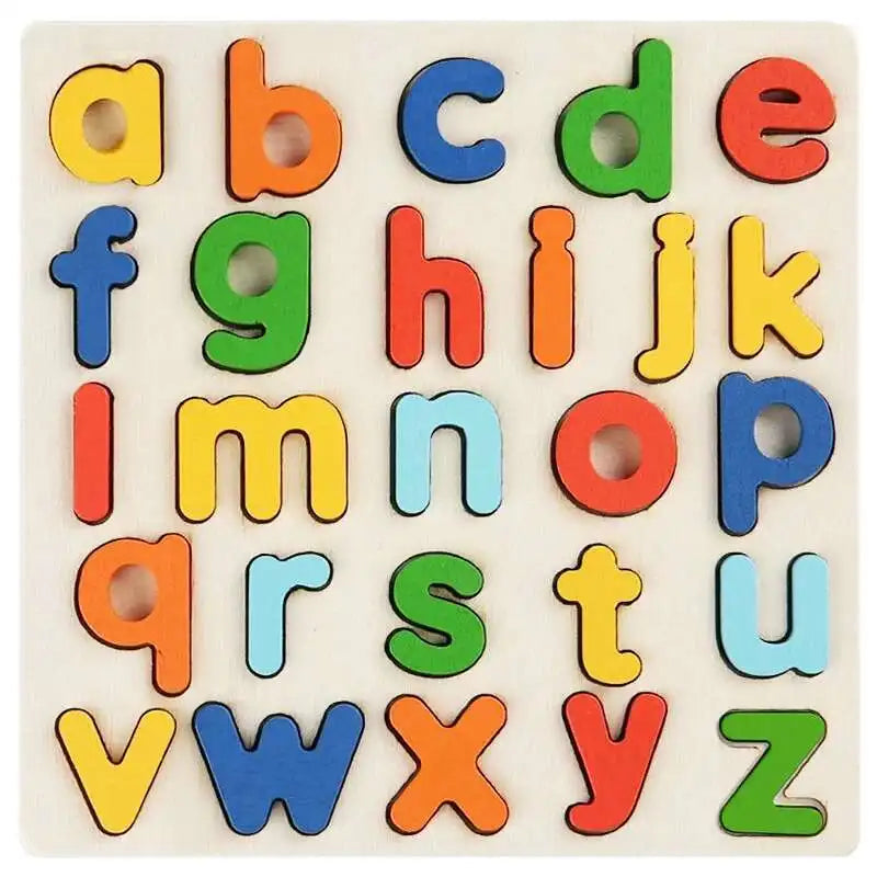 Letter Numbers Wooden Puzzle