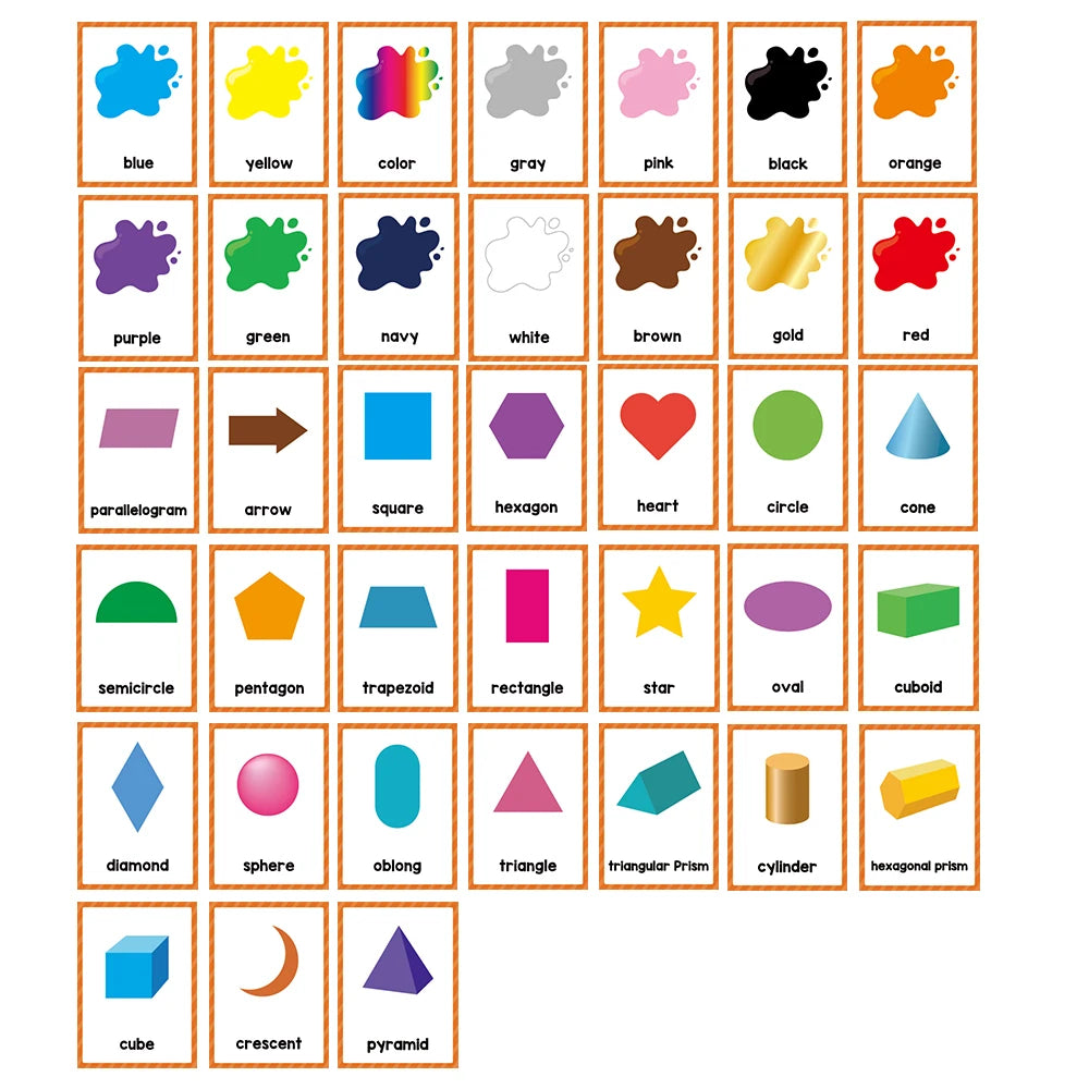 Montessori Kids English Words Cards