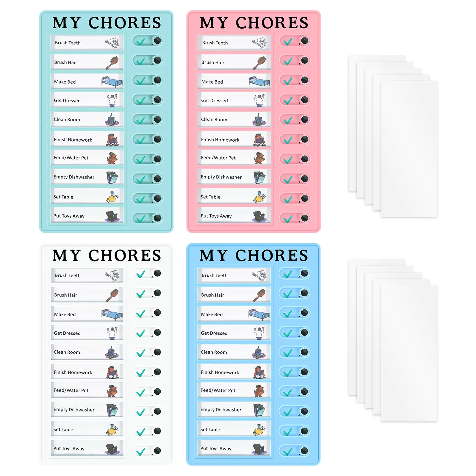 4Pcs Checklist Task Board