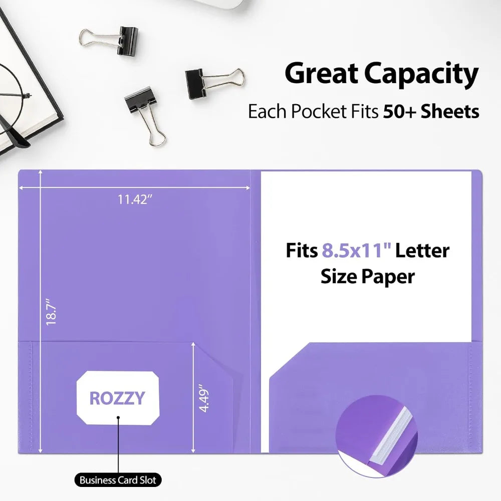 Plastic Folder with 2 Pockets and Business Card Slot