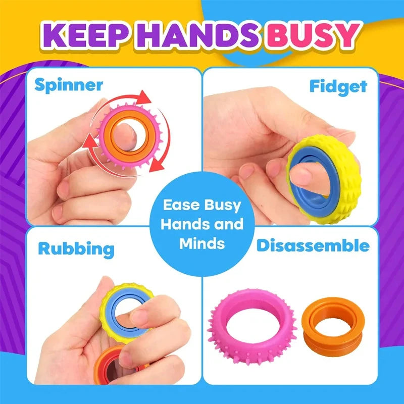 Rotating Fidget Ring Sensory Finger Spinners