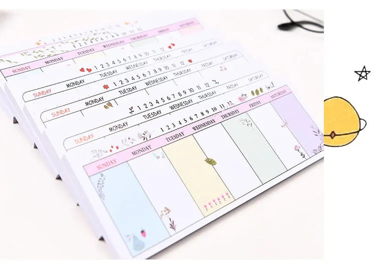 Sticky Notes Long Weekly Planner Pad