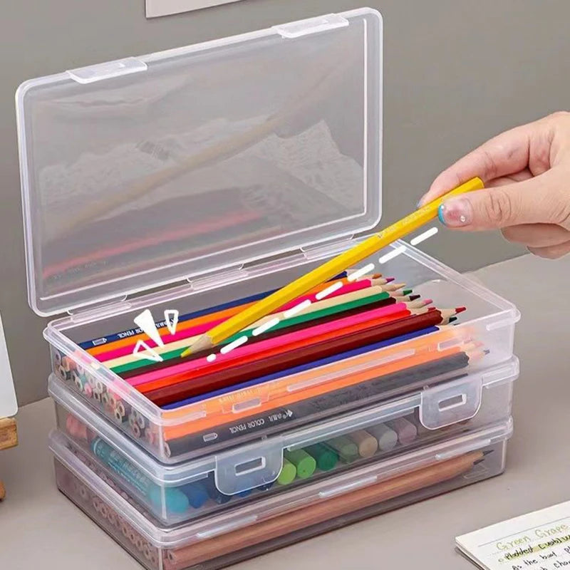 Transparent Large Capacity Plastic Pencil Box