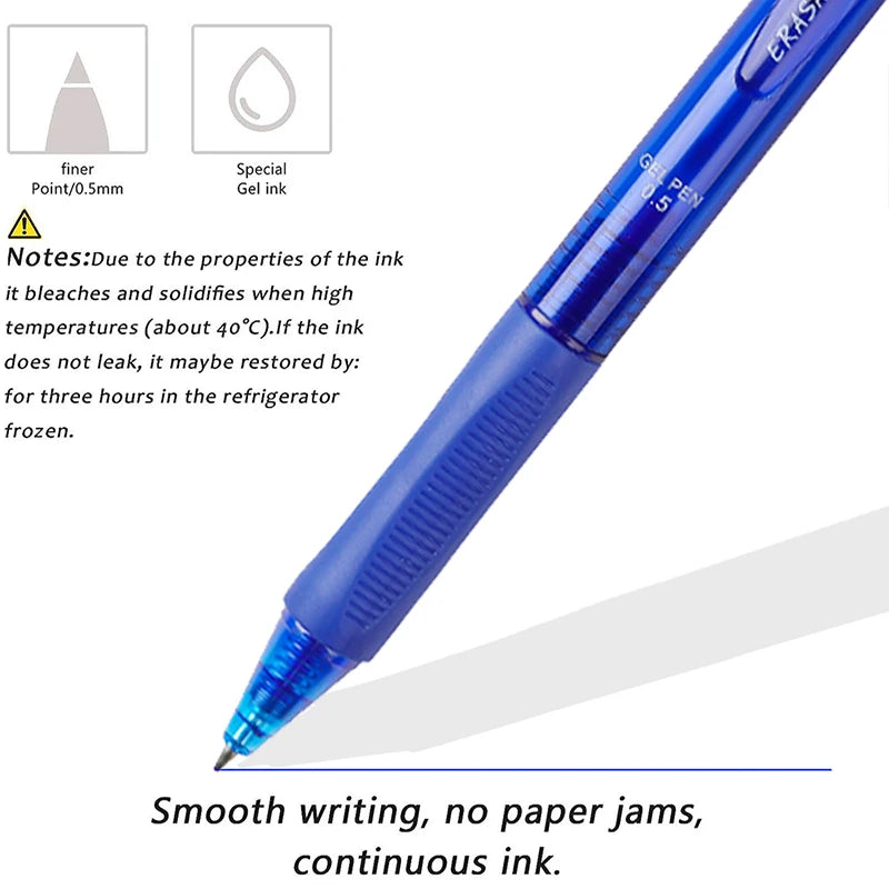 0.5mm High-Capacity Erasable Gel Pen Set