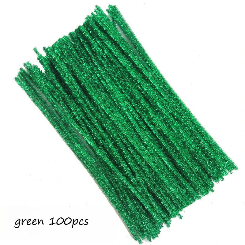 Sparkling Plush Pipe Cleaners 100Pcs