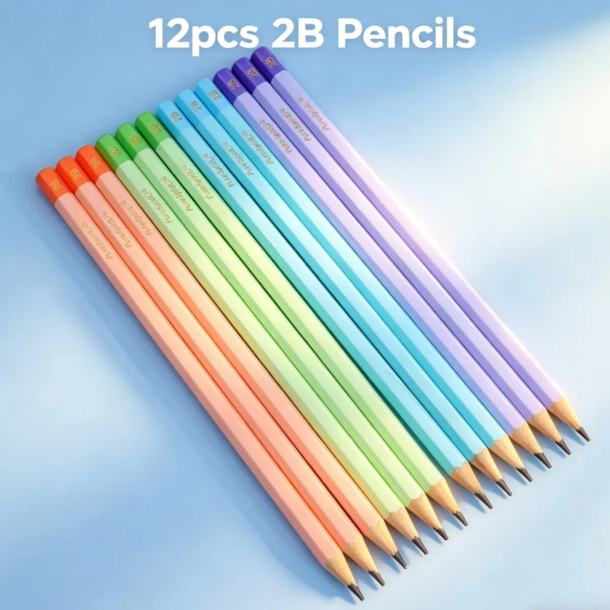Macaron Wood Case 2B Pencils
