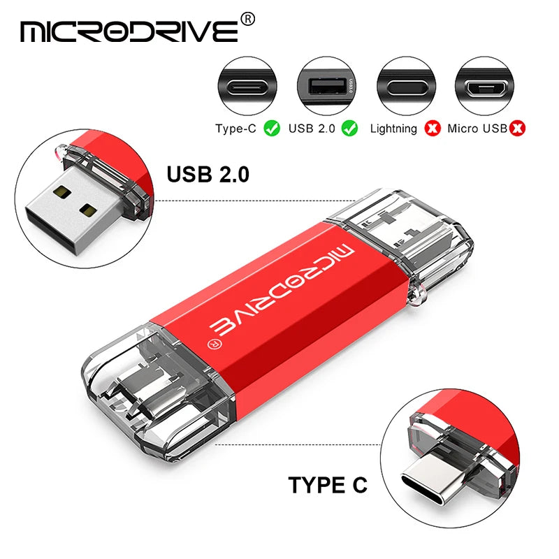 Pendrive Type C OTG USB Flash Drive