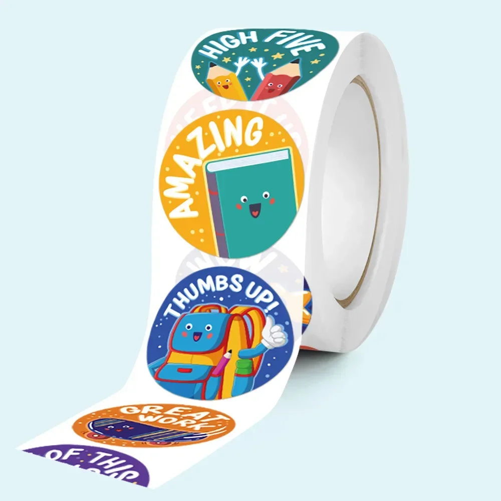 Cartoon Reward Stickers 8 Designs 2.5cm