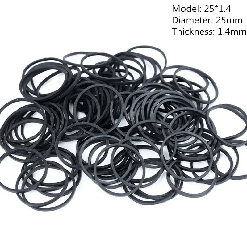 100 Pcs Various size Elastic Rubber Bands