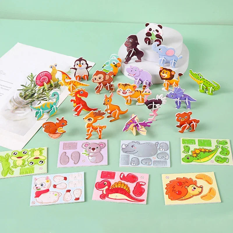 30 Pcs Mini Animal DIY Jigsaw Puzzle
