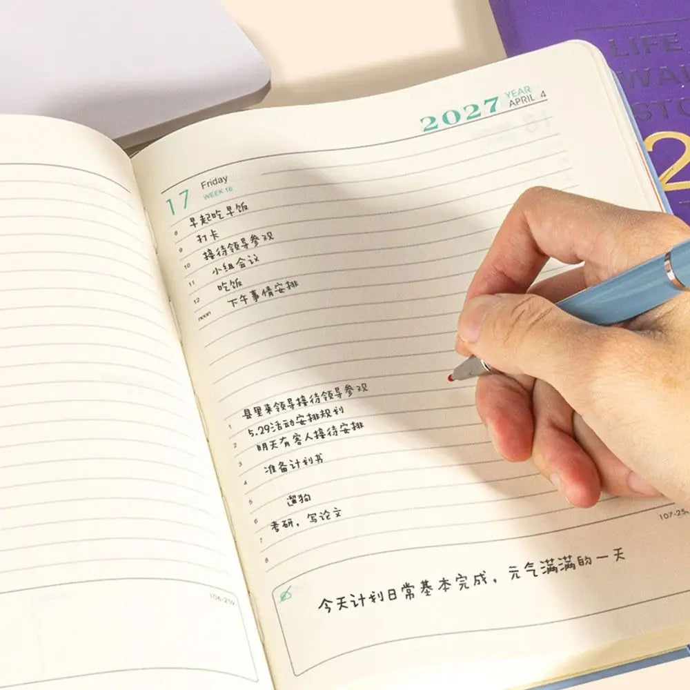 New A5 2027 Schedule Book with Calendar