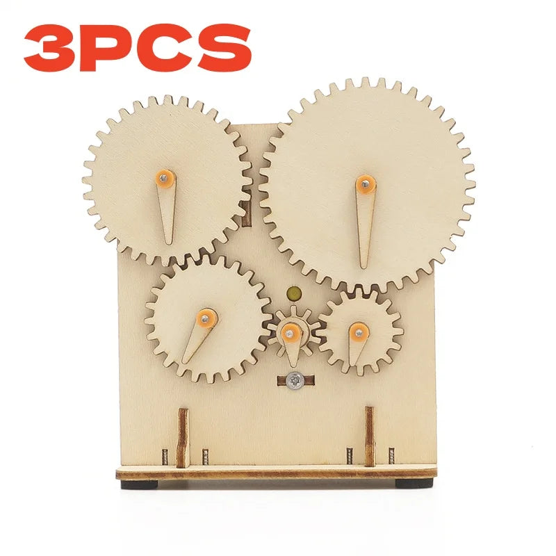 STEM Wooden Mechanical Gear DIY 3D Puzzle