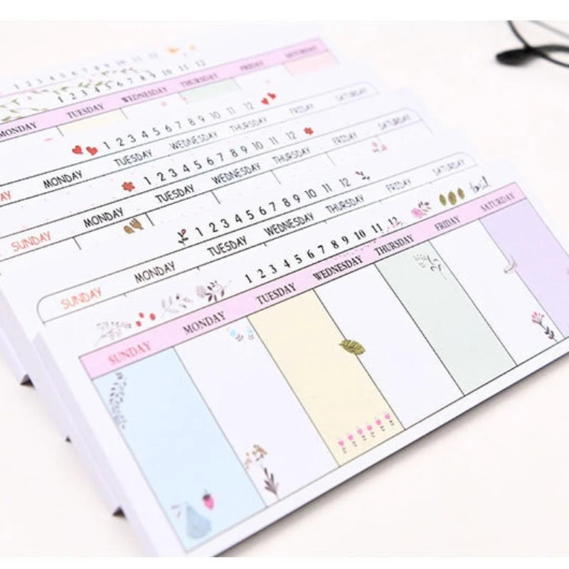 Sticky Notes Long Weekly Planner Pad