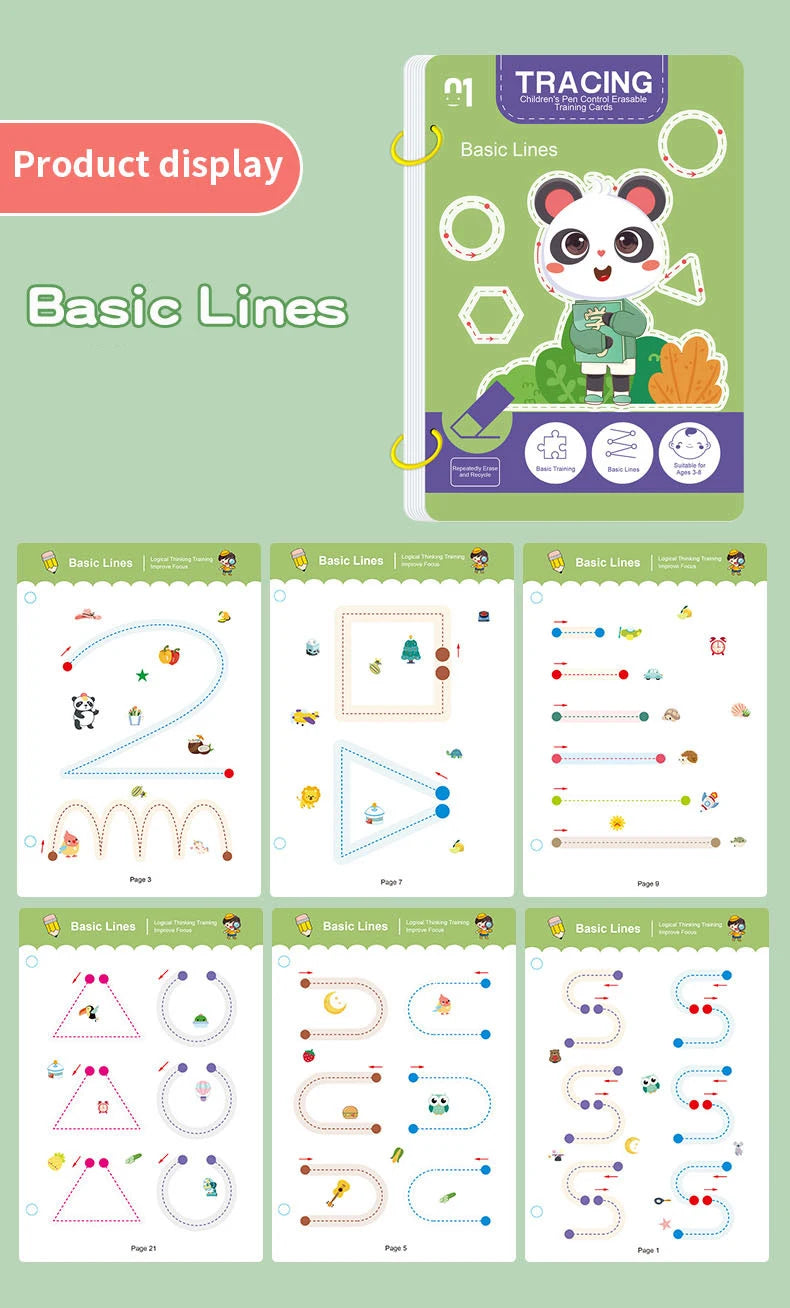34-Page Reusable Magic Tracing Workbook