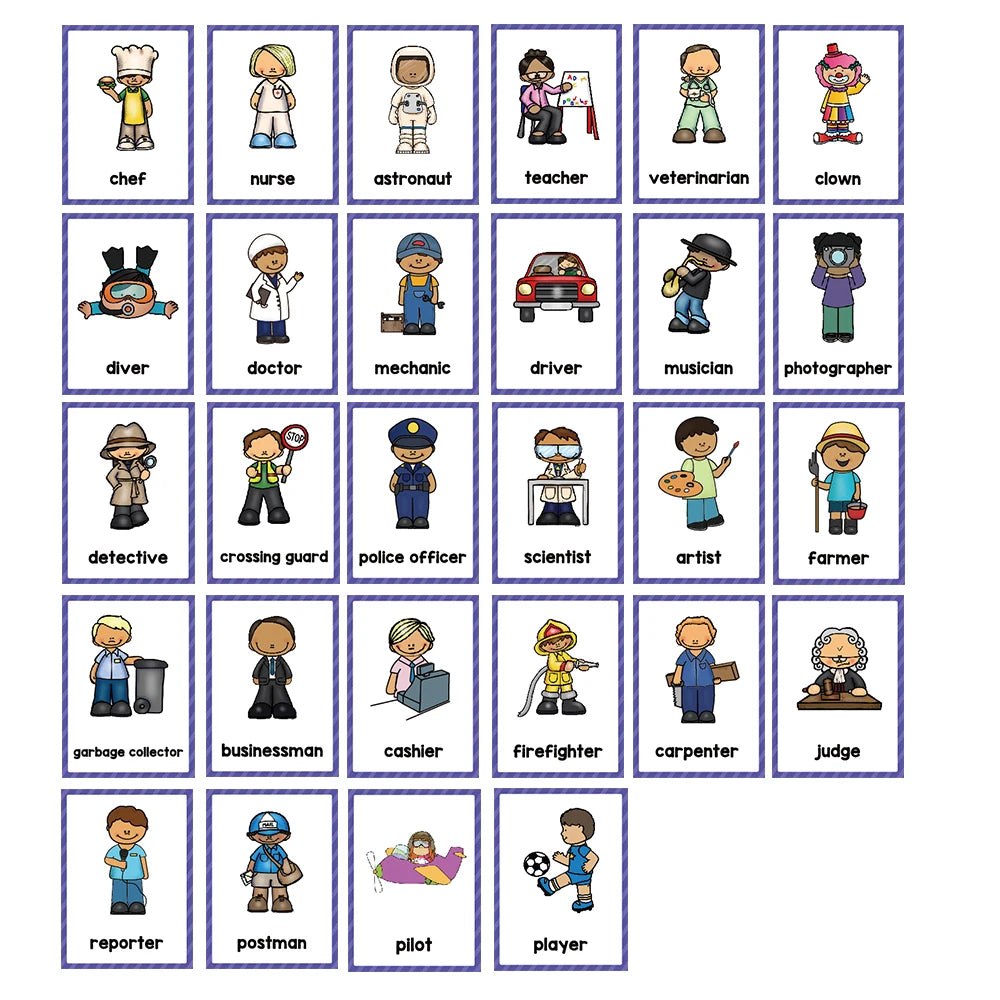 Montessori Kids English Words Cards
