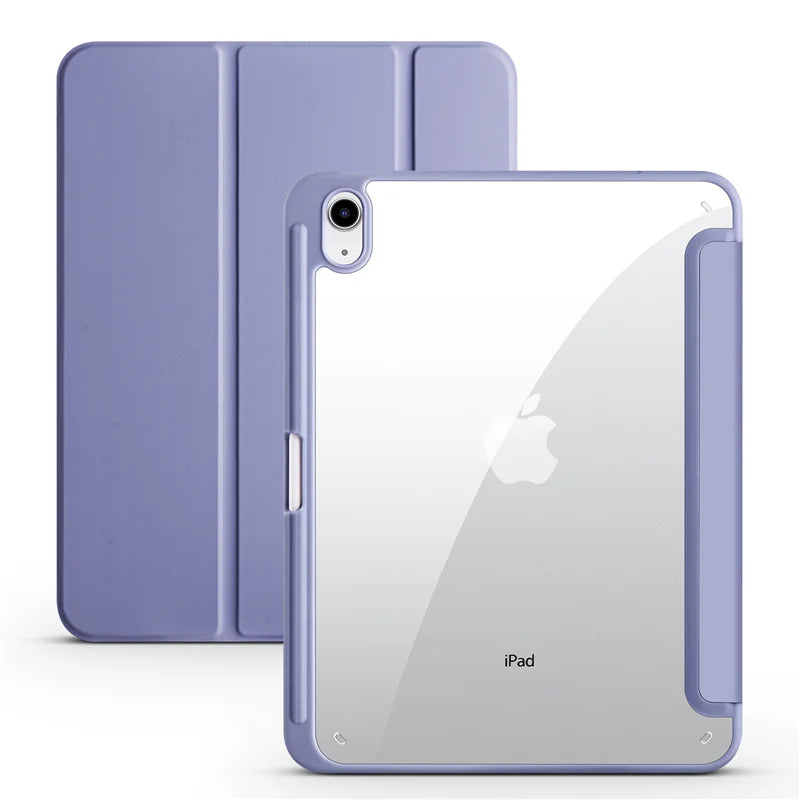 For iPad 10th Gen Case with Pen Holder Trifold
