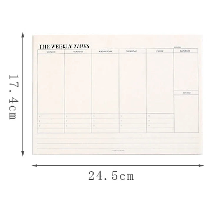 Weekly Planner Monthly Undated Agenda Notebook