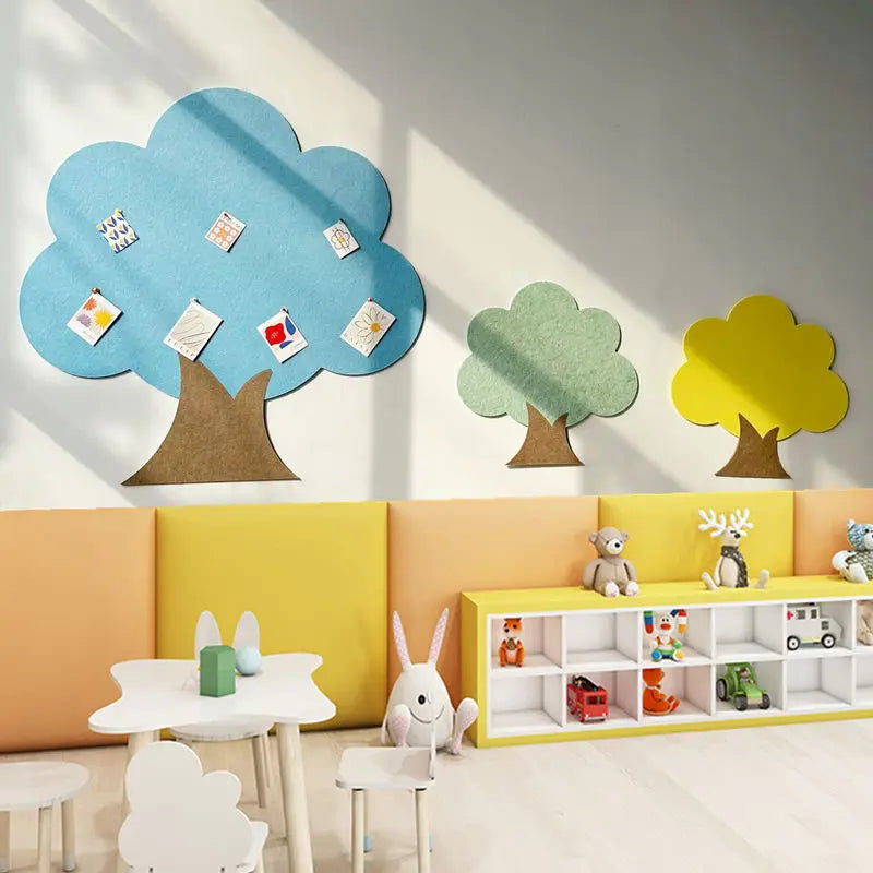 Tree Shaped Felt Board Photo Wall