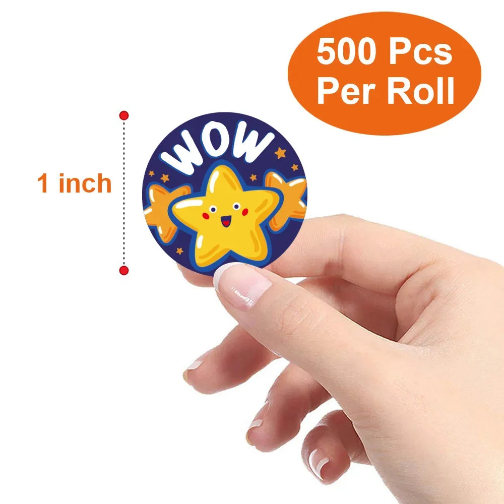 Cartoon Reward Stickers 8 Designs 2.5cm