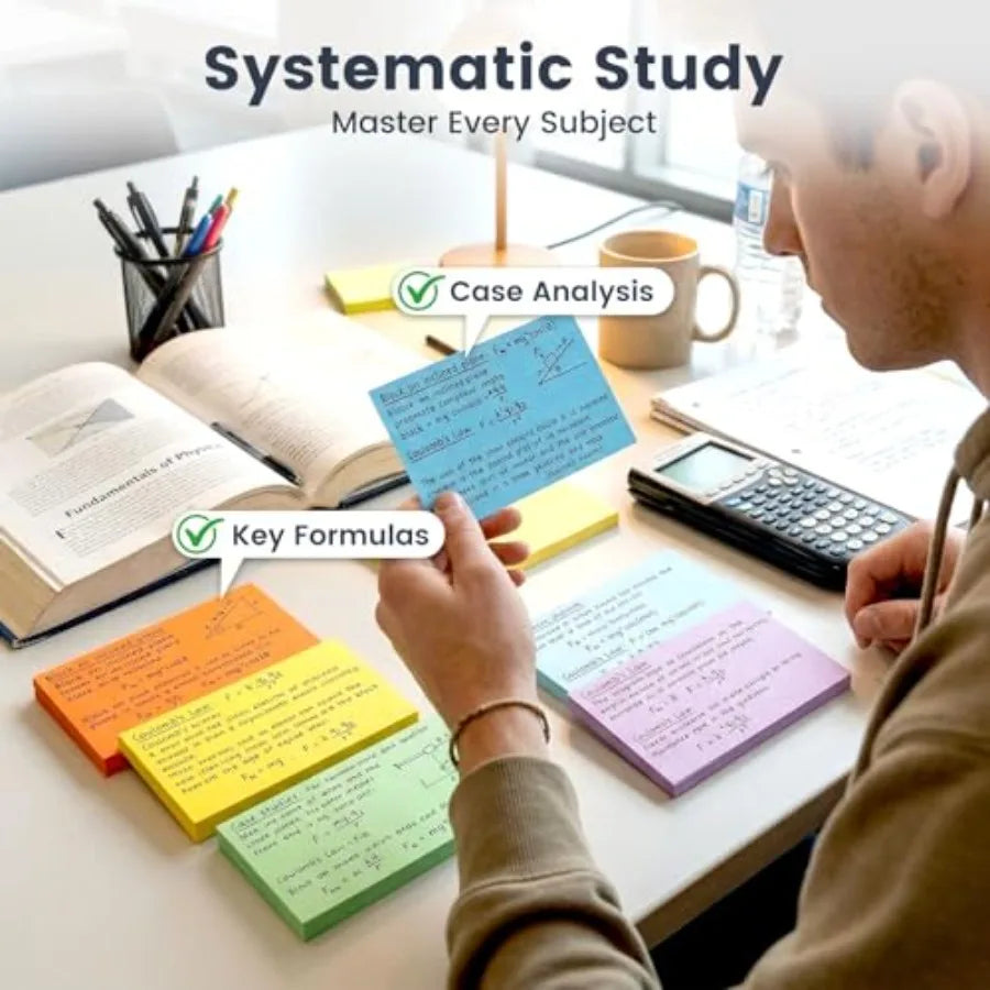 Index Cards 3x5 Inch, 272Count, Colored Flash Card