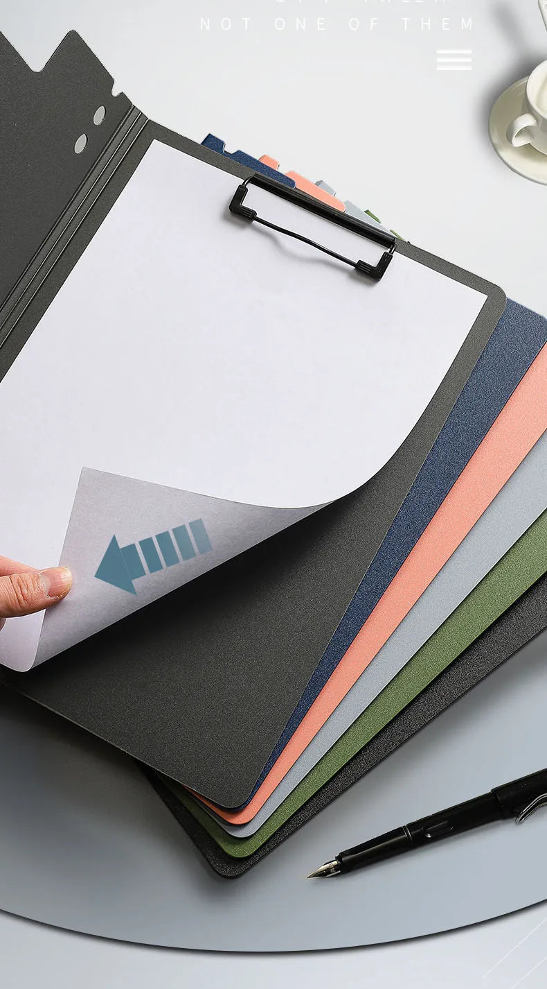 Double Clip Heavy Duty Pocket Folder with Writing Pad