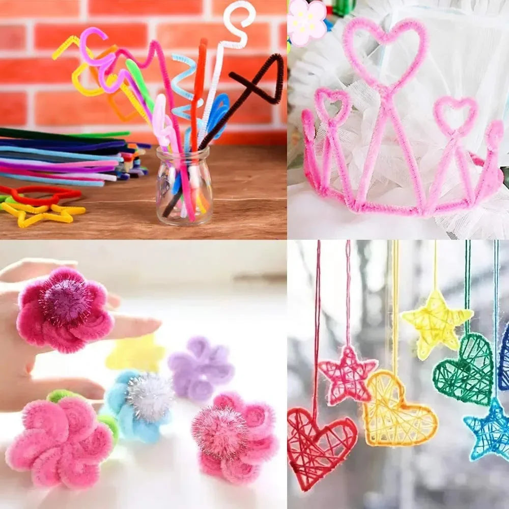 100Pcs Multicolor Pipe Cleaners