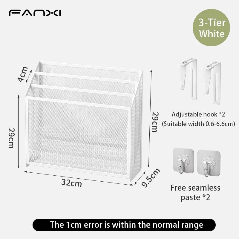 5 Pocket Mesh Hanging Wall File Organizer