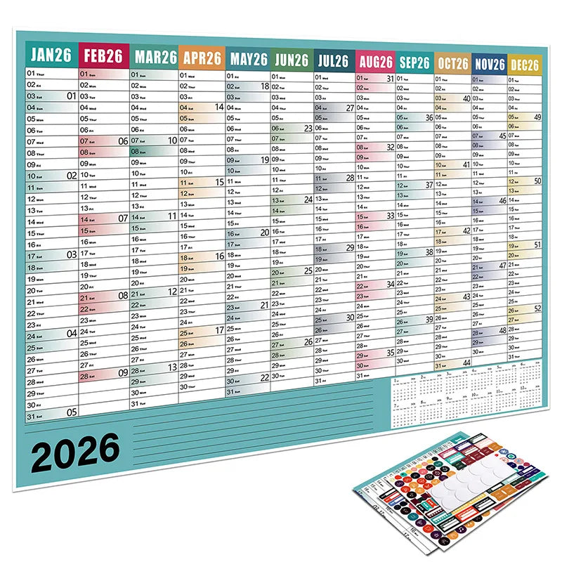 2026 Wall Planner Calendar Large Yearly Calendar