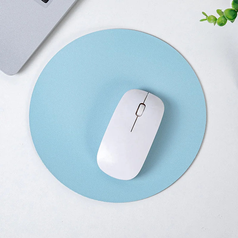 1pc Waterproof PU Leather Mouse Pad