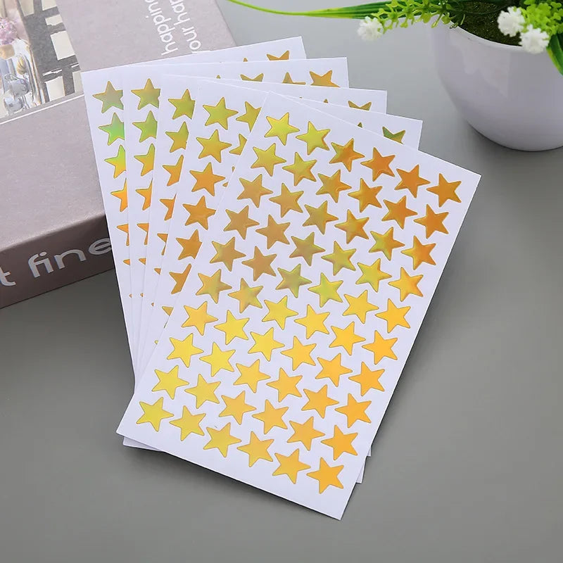 5 sheets Glitter Star Stickers