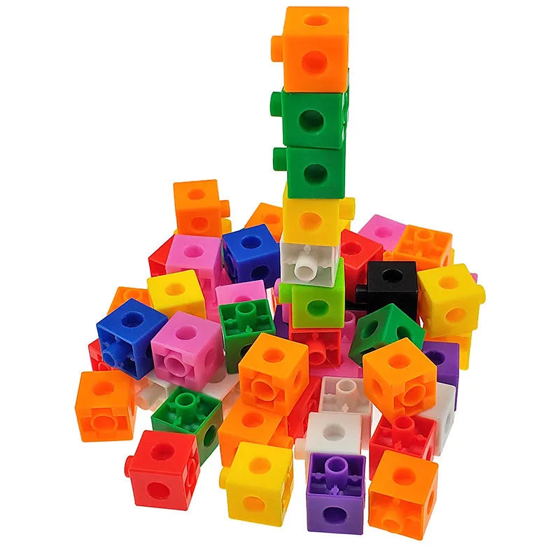 100/200Pcs 10 Colors Connected Cube Toys