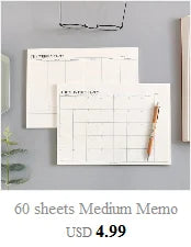 Classical 50 Sheets Weekly Monthly Planner Memo Pad