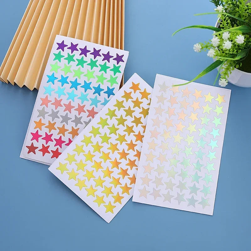 5 sheets Glitter Star Stickers