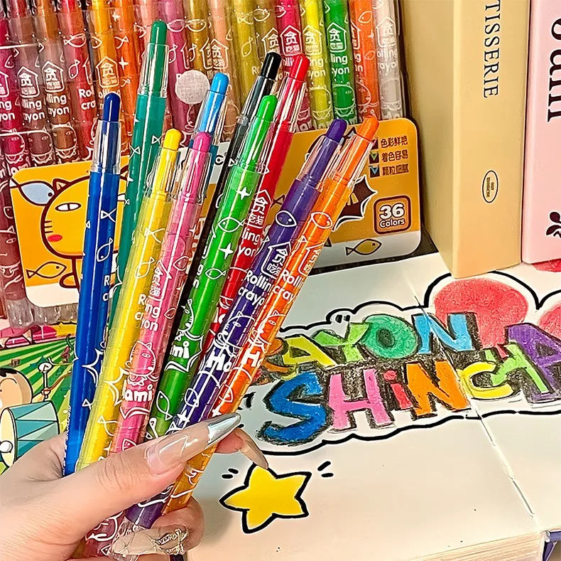 Rotate Color Crayola Washable Crayons Set