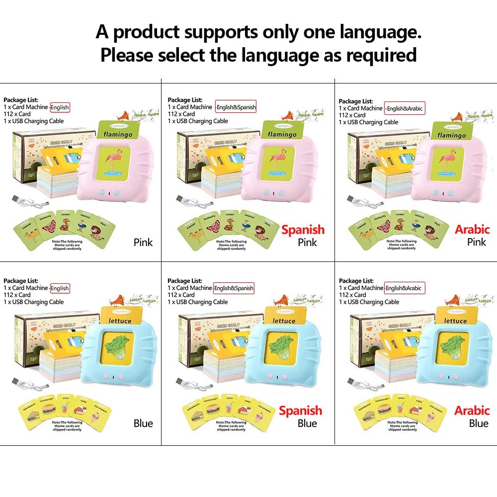 Early Education Language Flash Card Learning Toys