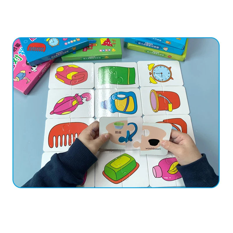 Montessori Learning Educational Puzzle Cards