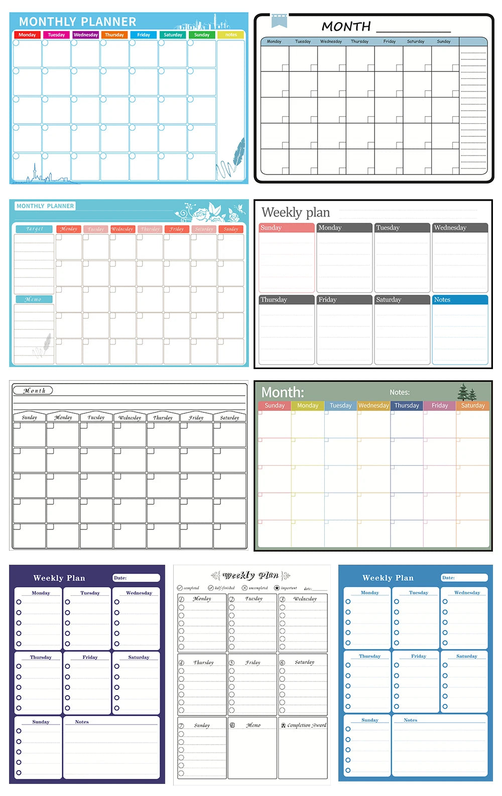 Magnetic Weekly Monthly Planner