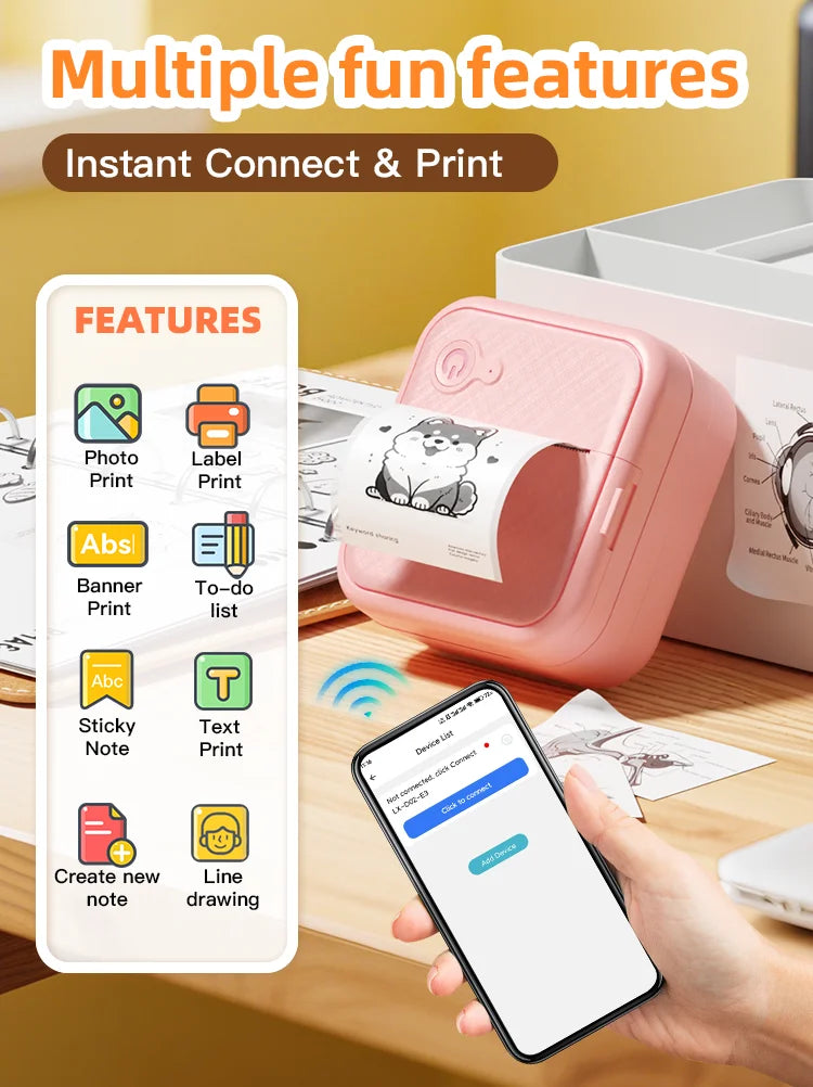 DOLEWA D8 Portable Mini Printers