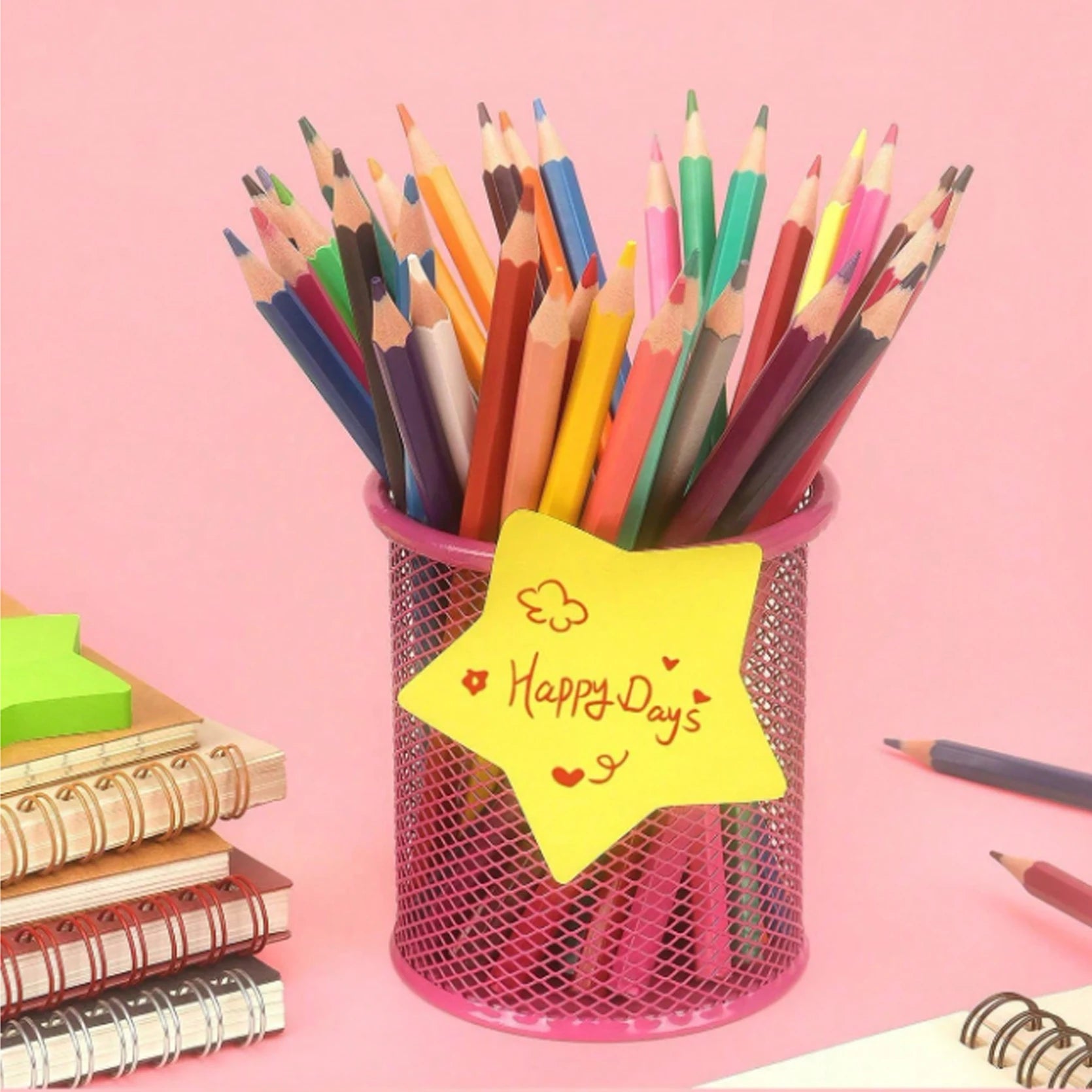 8 Colors Heart Pentagon Shaped Sticky Notes