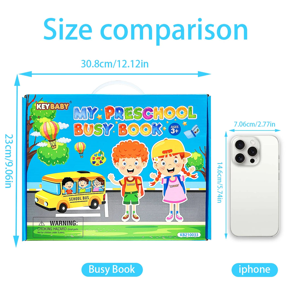Preschool Busy Book With Velcro Matching Activities