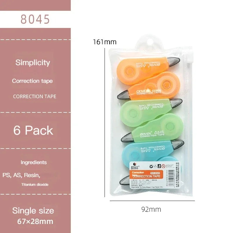 6Pcs/pack Correction Tapes