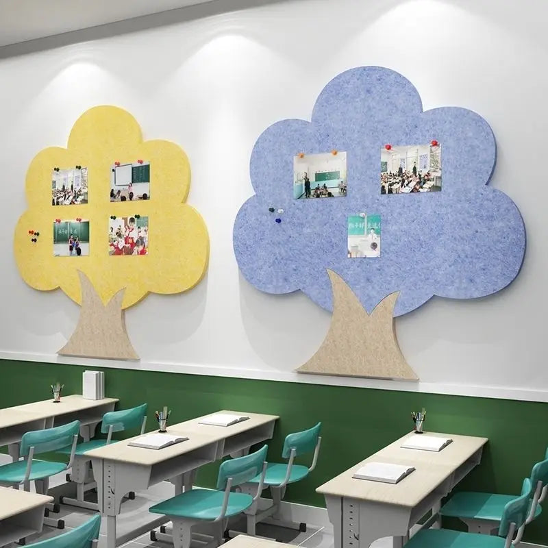 Tree Shaped Felt Board Photo Wall