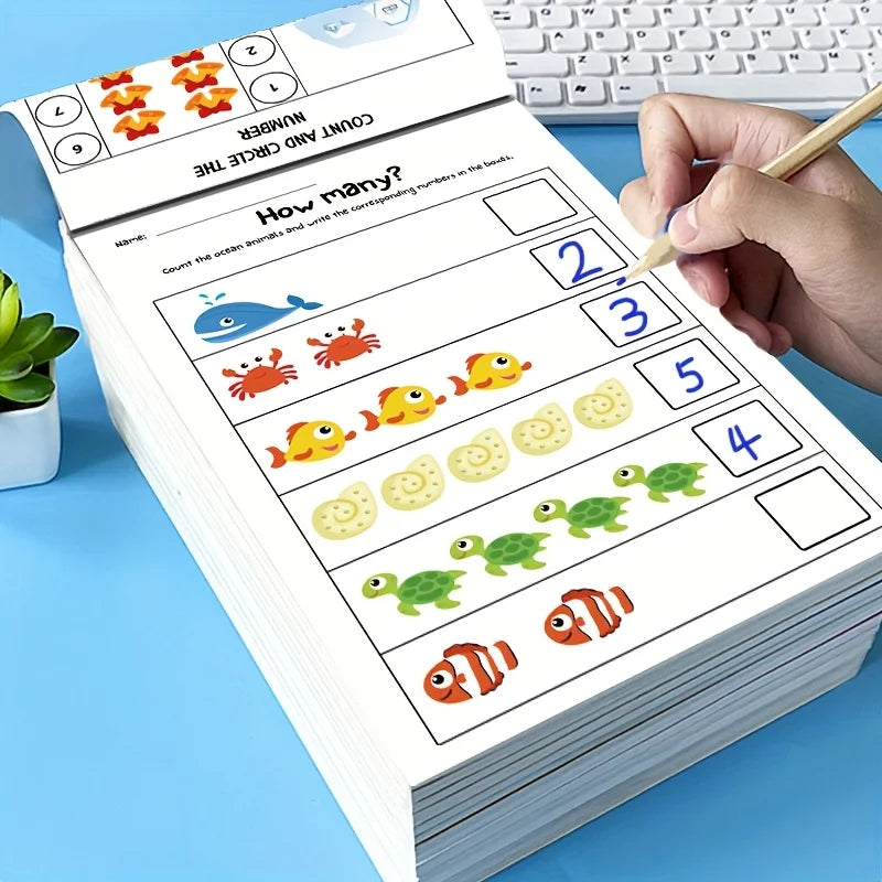 Interactive Preschool Math Workbook