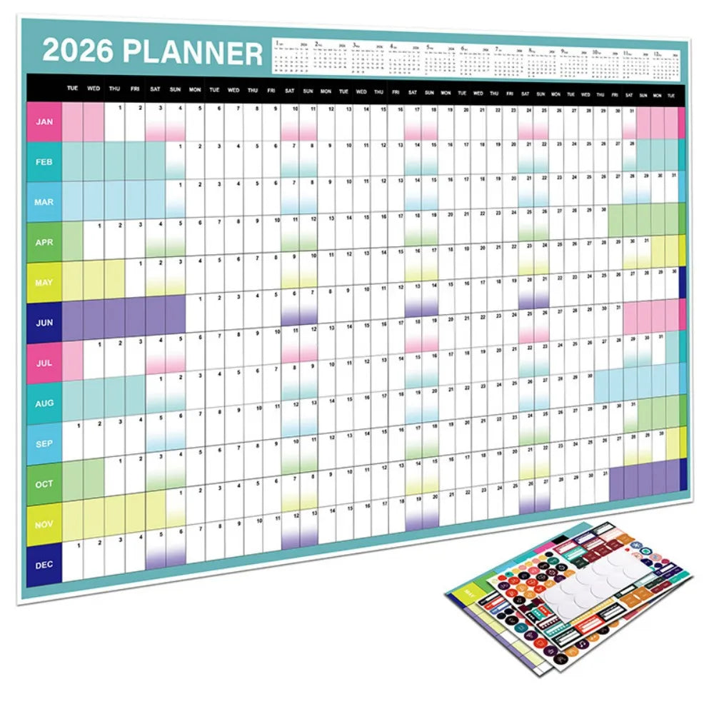 2026 Wall Planner Calendar Large Yearly Calendar