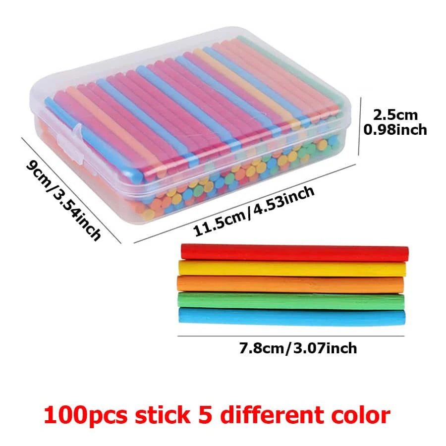 100pcs 8cm Wooden Counting Sticks