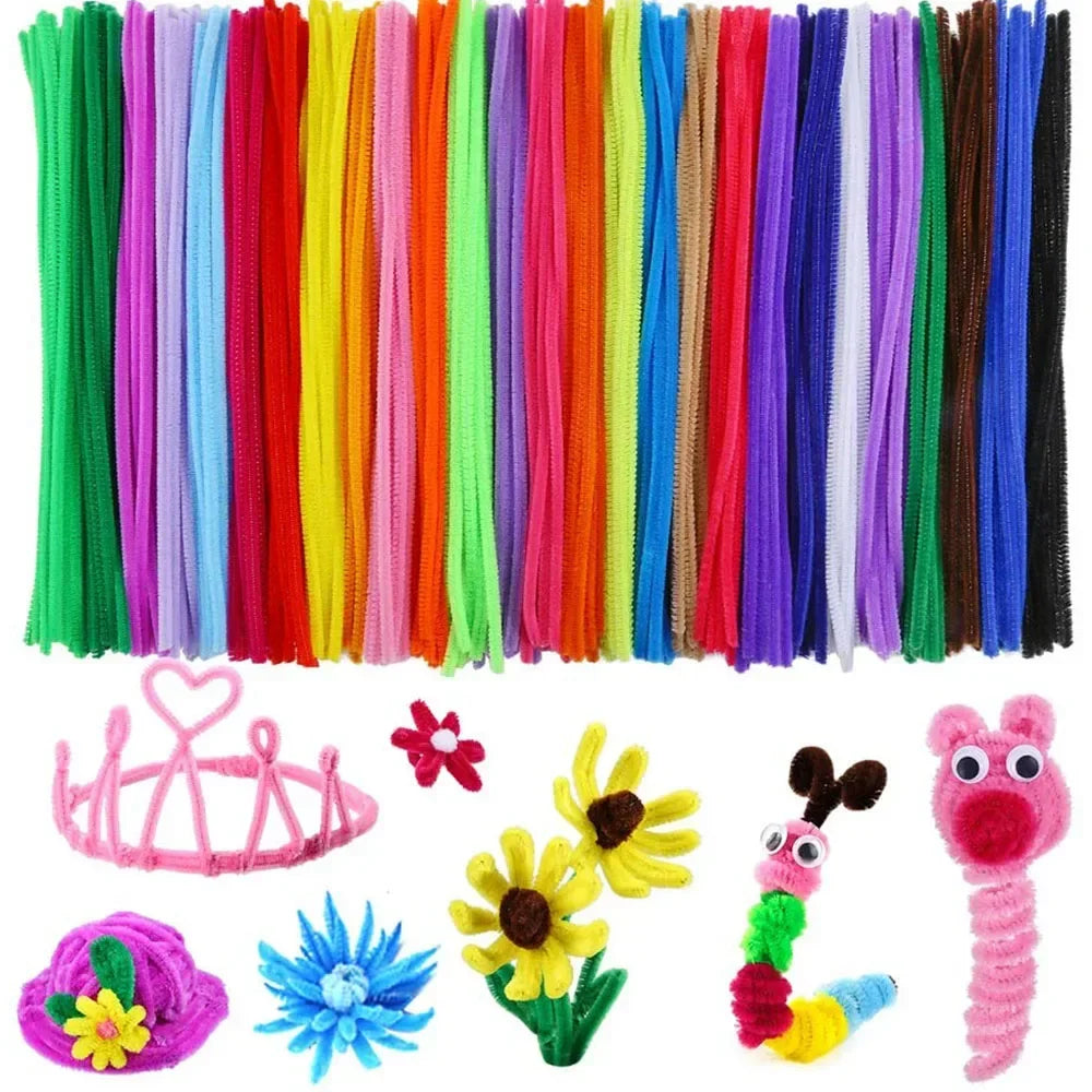 100Pcs Multicolor Pipe Cleaners