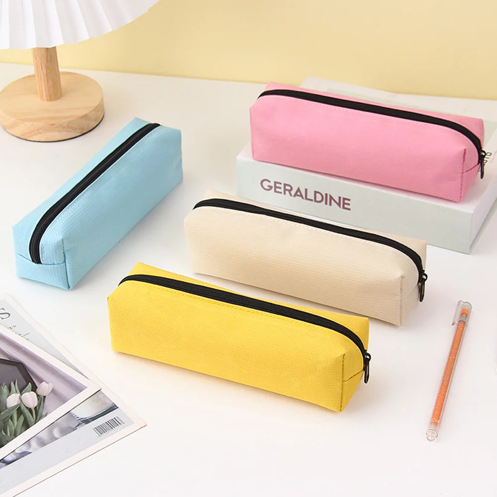 Solid Color Simple Pencil Bags