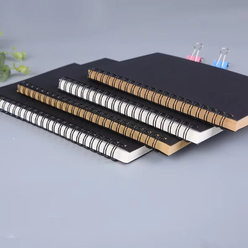 Retro Spiral Kraft Paper Notebook Sketchbook