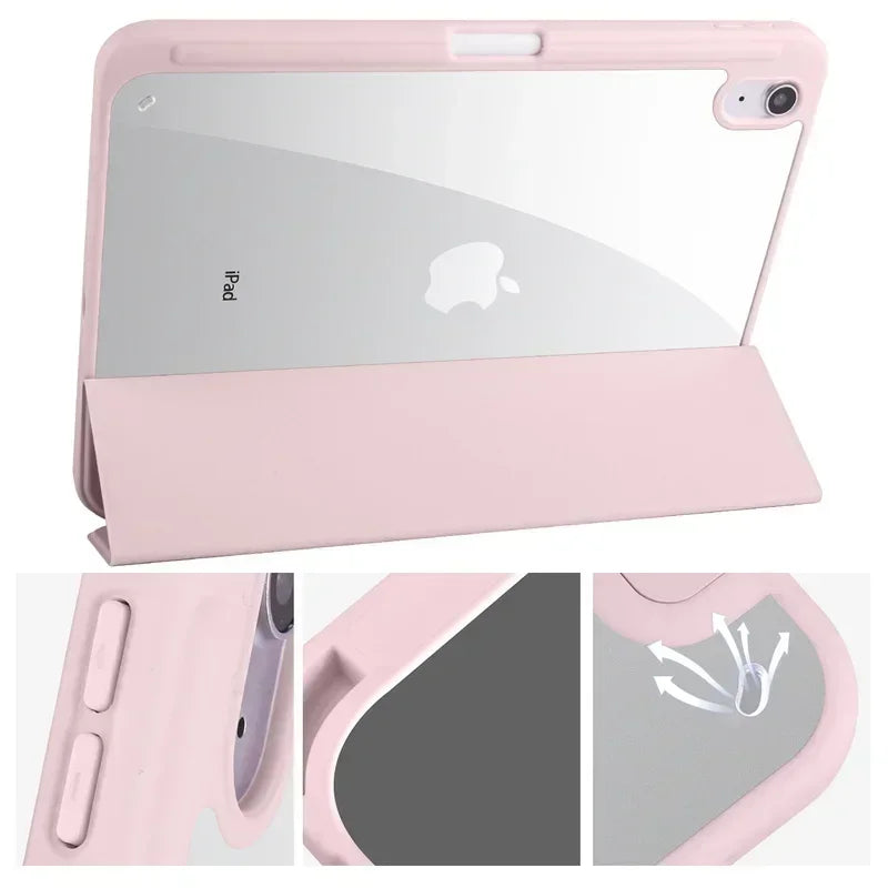 For iPad 10th Gen Case with Pen Holder Trifold